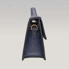 Jacquemus Le Grand Bambino Navy Blue in Pelle Liscia con Tracolla