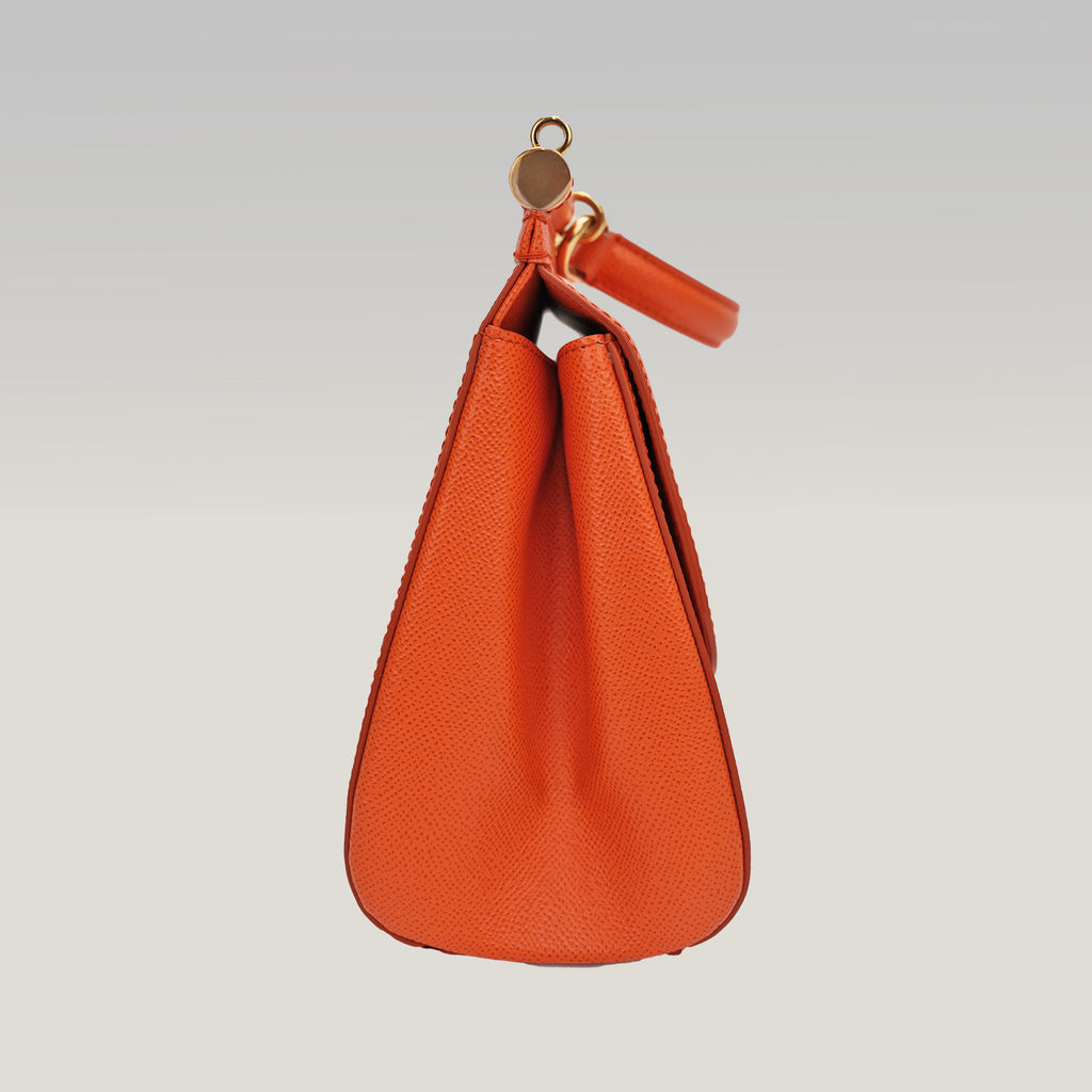 Dolce & Gabbana Sicily 25 Arancione – Borsa a spalla in pelle con tracolla