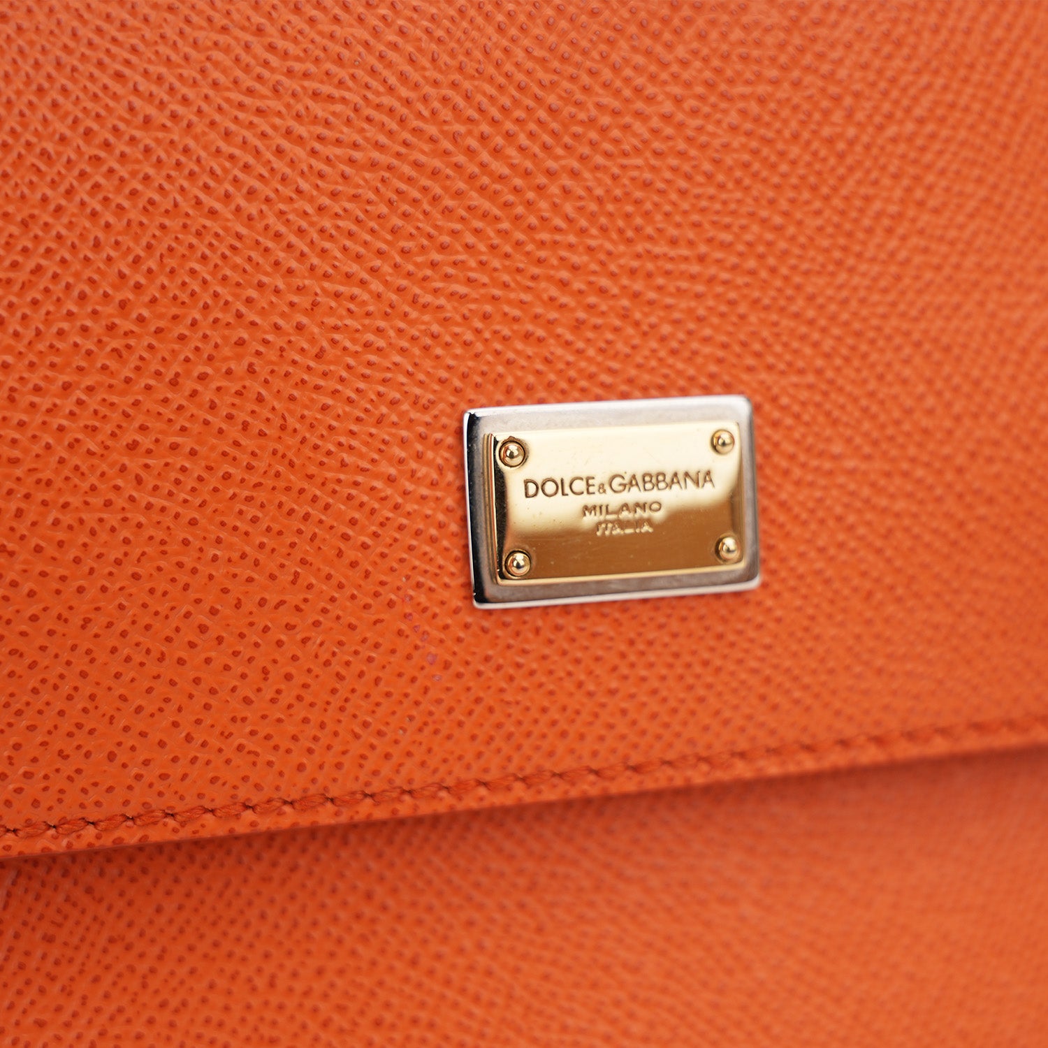 Dolce & Gabbana Sicily 25 Arancione – Borsa a spalla in pelle con tracolla