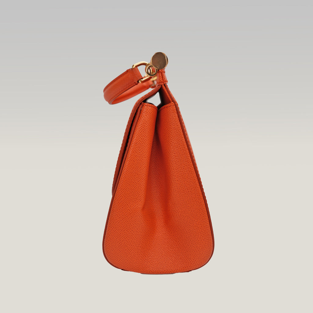 Dolce & Gabbana Sicily 25 Arancione – Borsa a spalla in pelle con tracolla