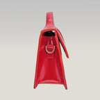 Jacquemus Le Grand Bambino borsa rossa in pelle lucida con logo dorato