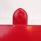 Jacquemus Le Grand Bambino borsa rossa in pelle lucida con logo dorato