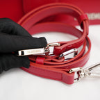 Jacquemus Le Grand Bambino borsa rossa in pelle lucida con logo dorato