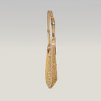 Prada Cleo mini borsa in raso color oro con cristalli
