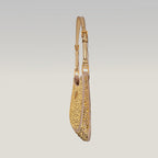 Prada Cleo mini borsa in raso color oro con cristalli
