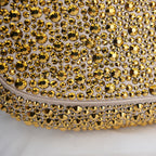 Prada Cleo mini borsa in raso color oro con cristalli