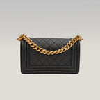 Chanel Leboy black shoulder bag with gold hardware 