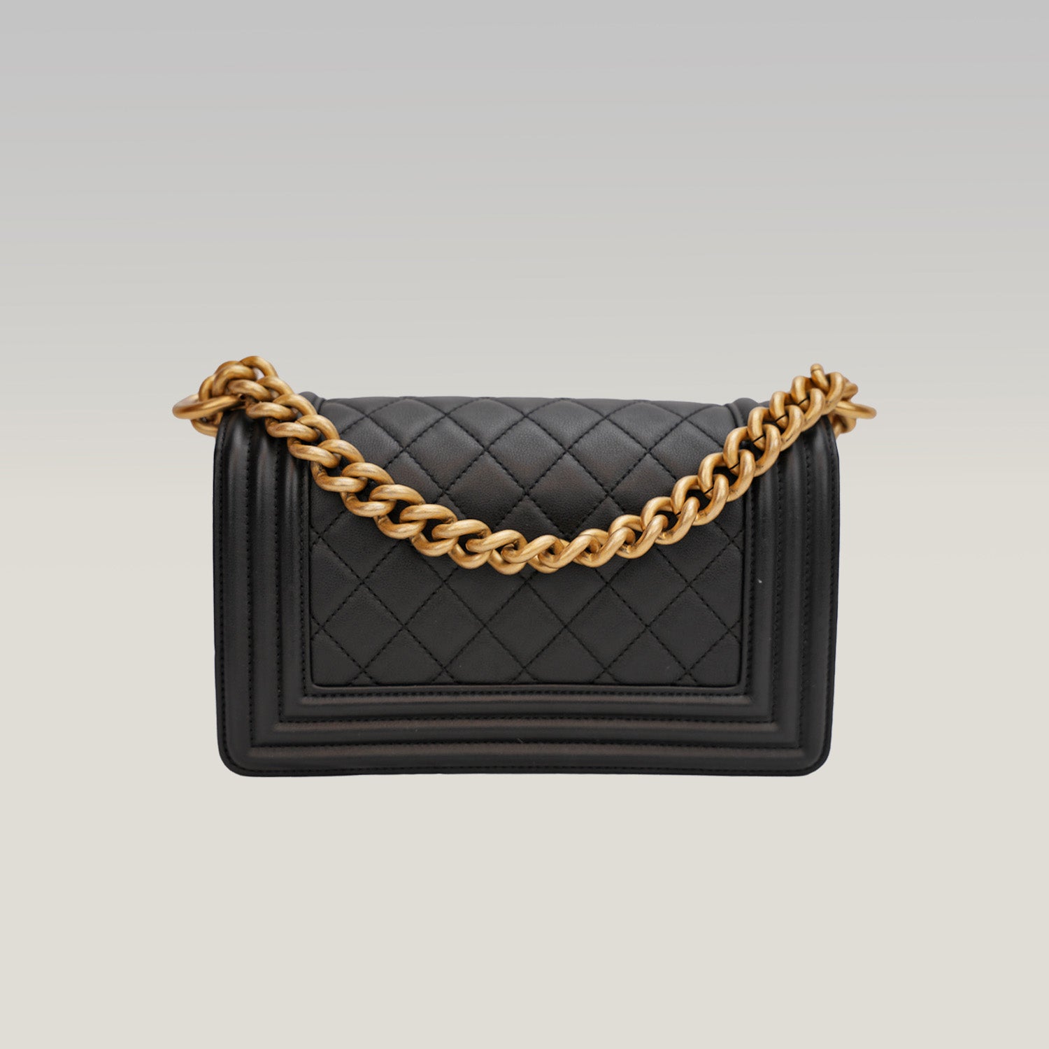 Chanel Leboy borsa a spalla nera con hardware dorato