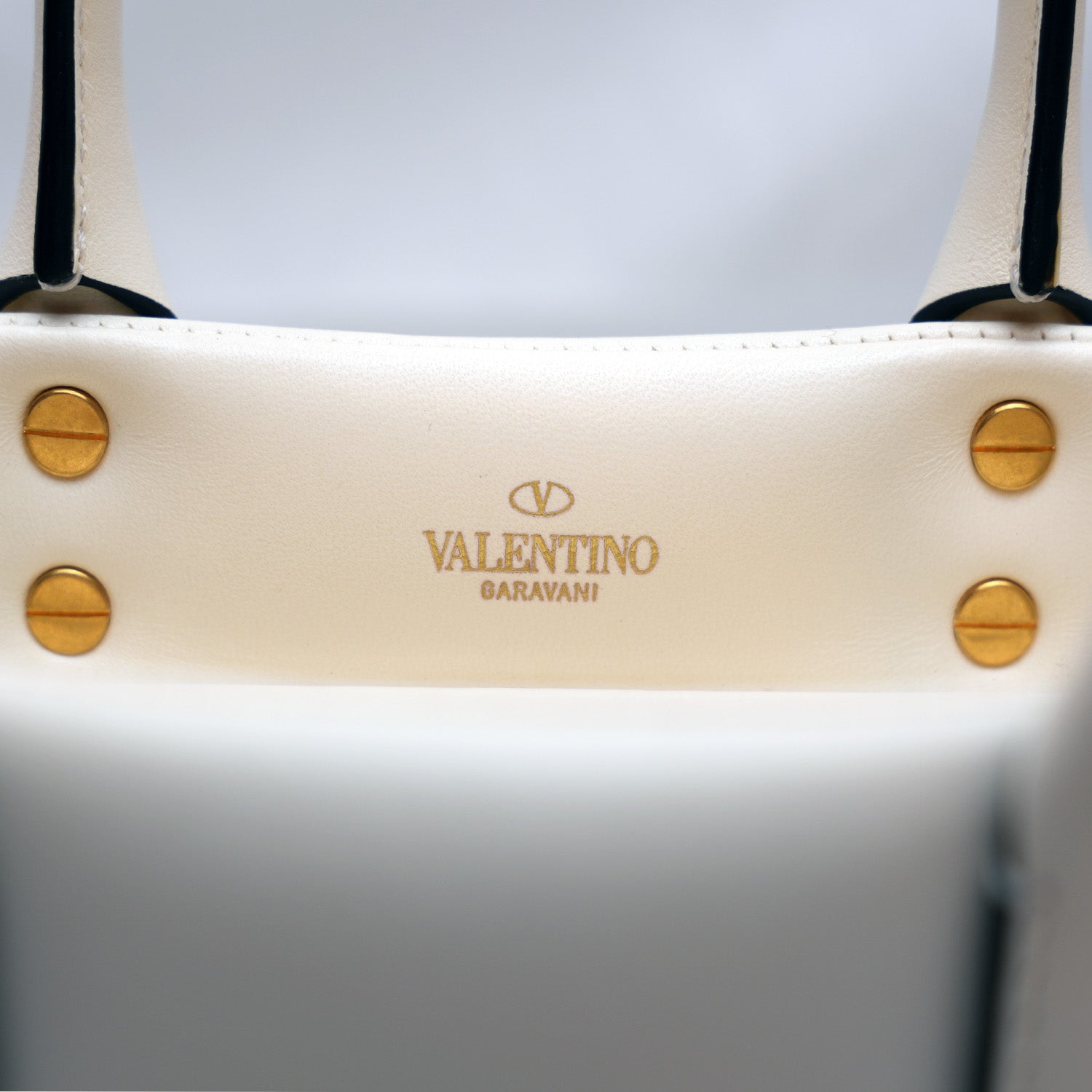 Valentino One Stud – pearl white lambskin mini handbag 