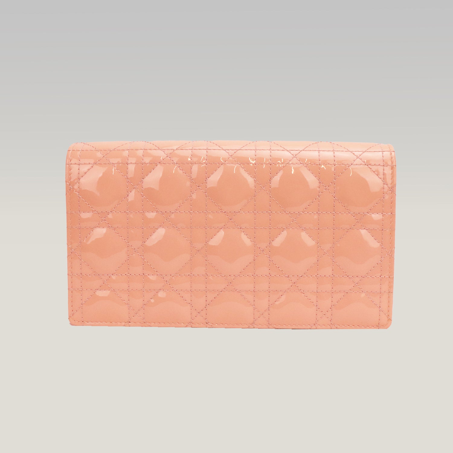 DIOR Nude Patent Shoulder Bag with Iconic Quilting 