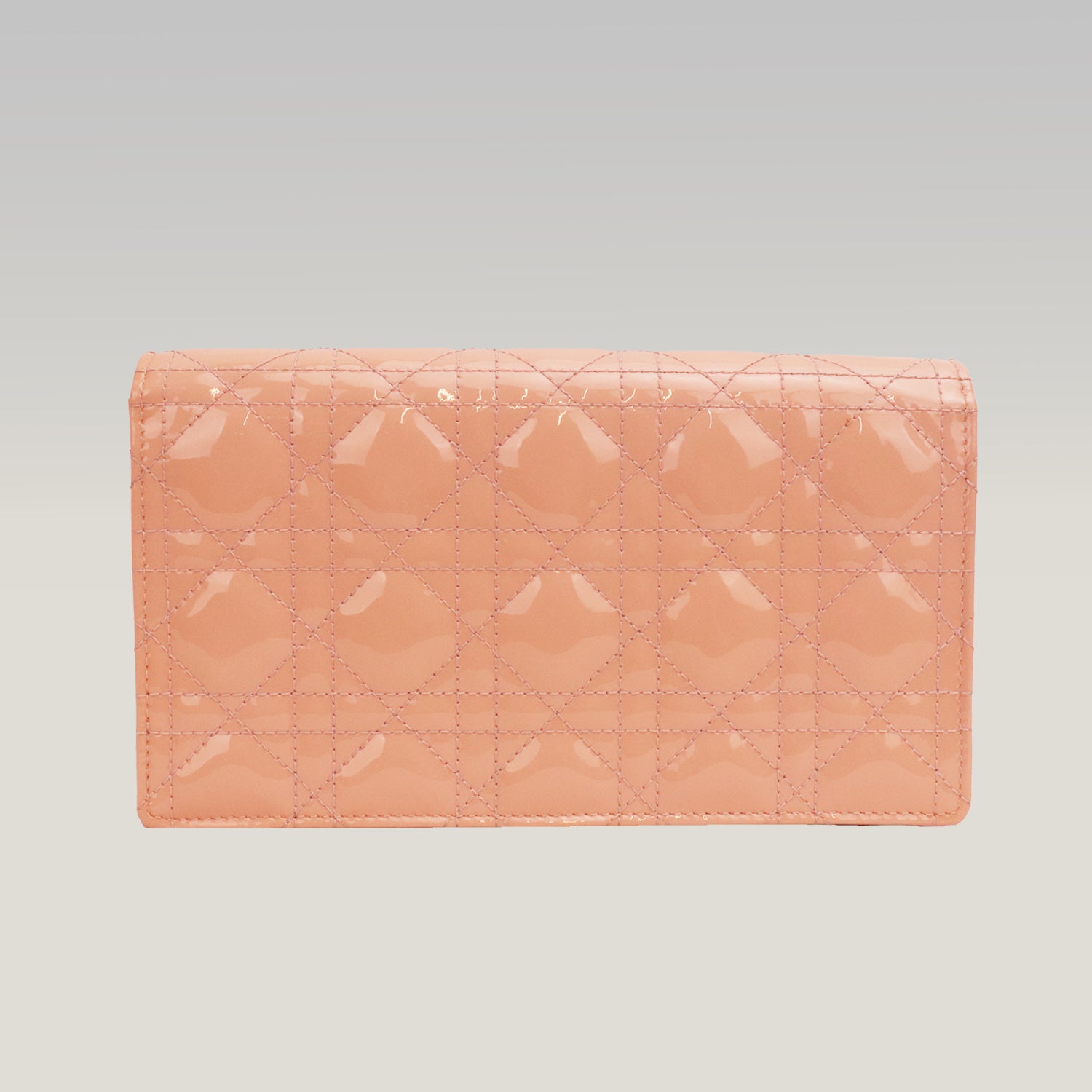 DIOR Nude Patent Shoulder Bag with Iconic Quilting 