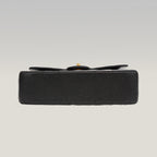 Chanel Classic Flap Black with Gold Clasp Shoulder Bag 