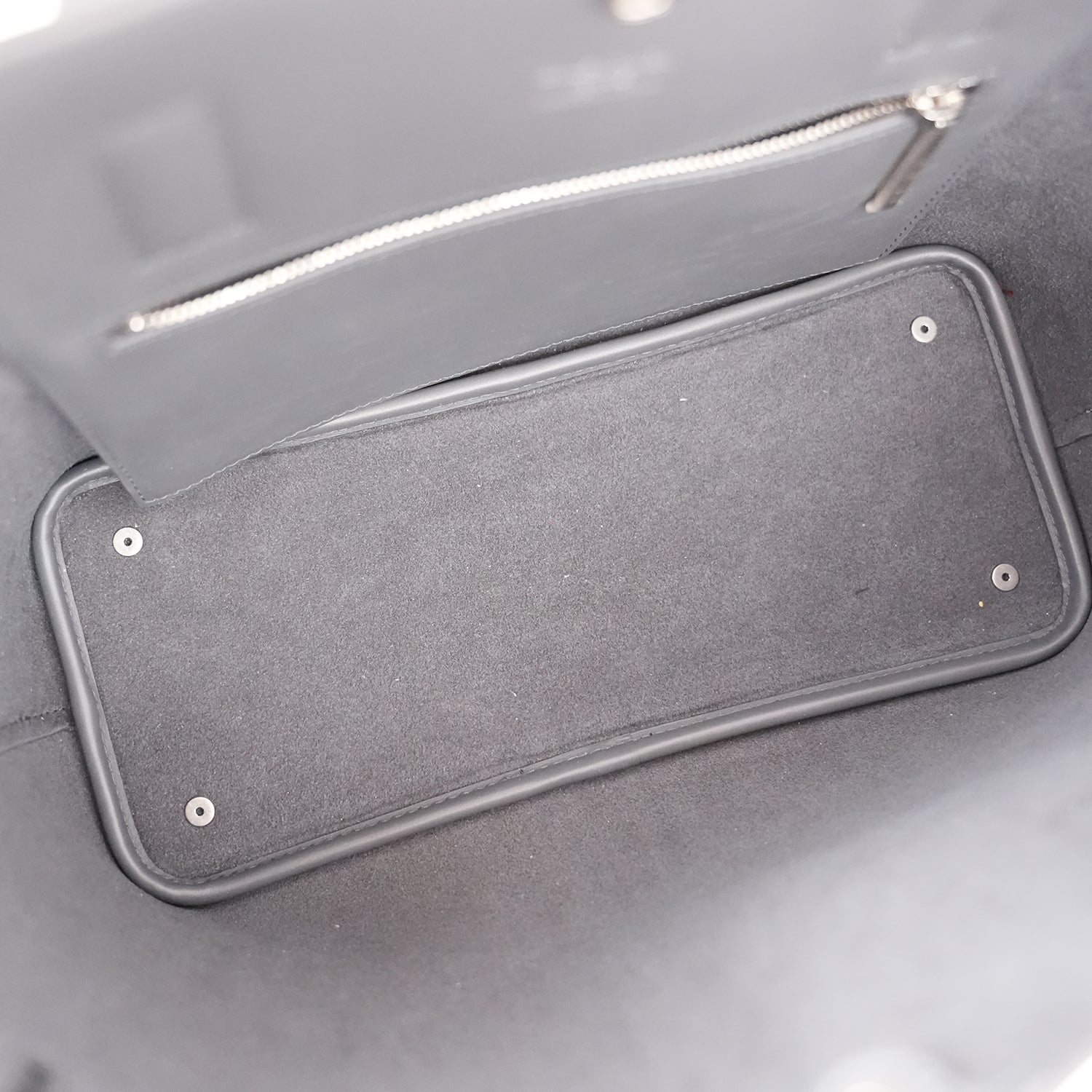 Balenciaga Bel Air Carry All Borsa Piccola in Pelle Grigia con Hardware Argento