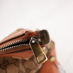 Gucci Vintage Web GG Canvas Borsa Media Rossa e Rosa