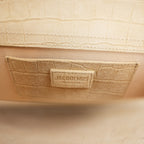 Jacquemus Borsa a Mano in Camoscio Beige Effetto Coccodrillo