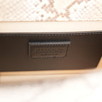 Jacquemus Le Grand Bambino Python Embossed Leather Medium Crossbody Bag Beige