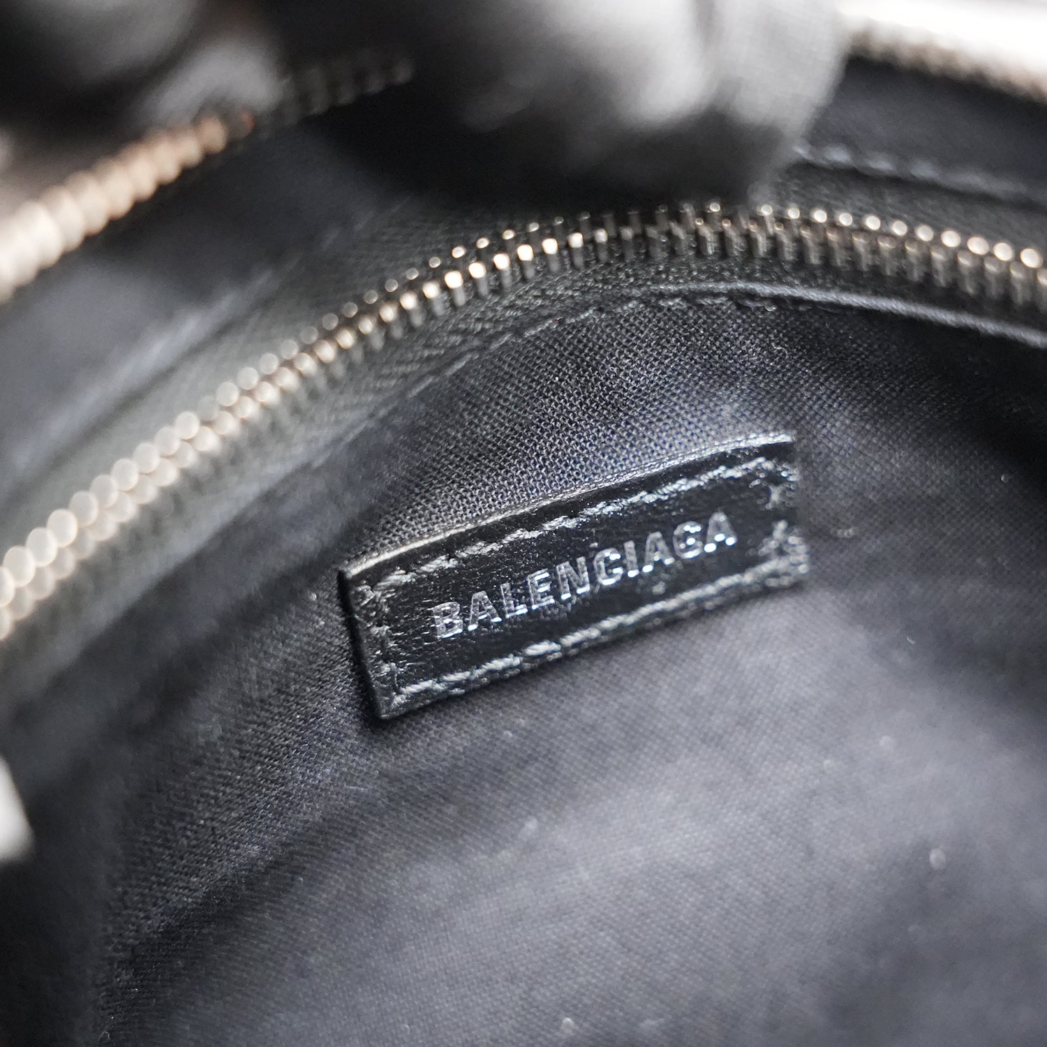 Balenciaga Classic City S Graffiti Crocodile Embossed Leather Handbag Grey Black