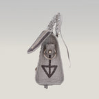 Balenciaga Classic City S Graffiti Crocodile Embossed Leather Handbag Grey Black