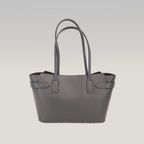 Balenciaga Bel Air Carry All Borsa Piccola in Pelle Grigia con Hardware Argento