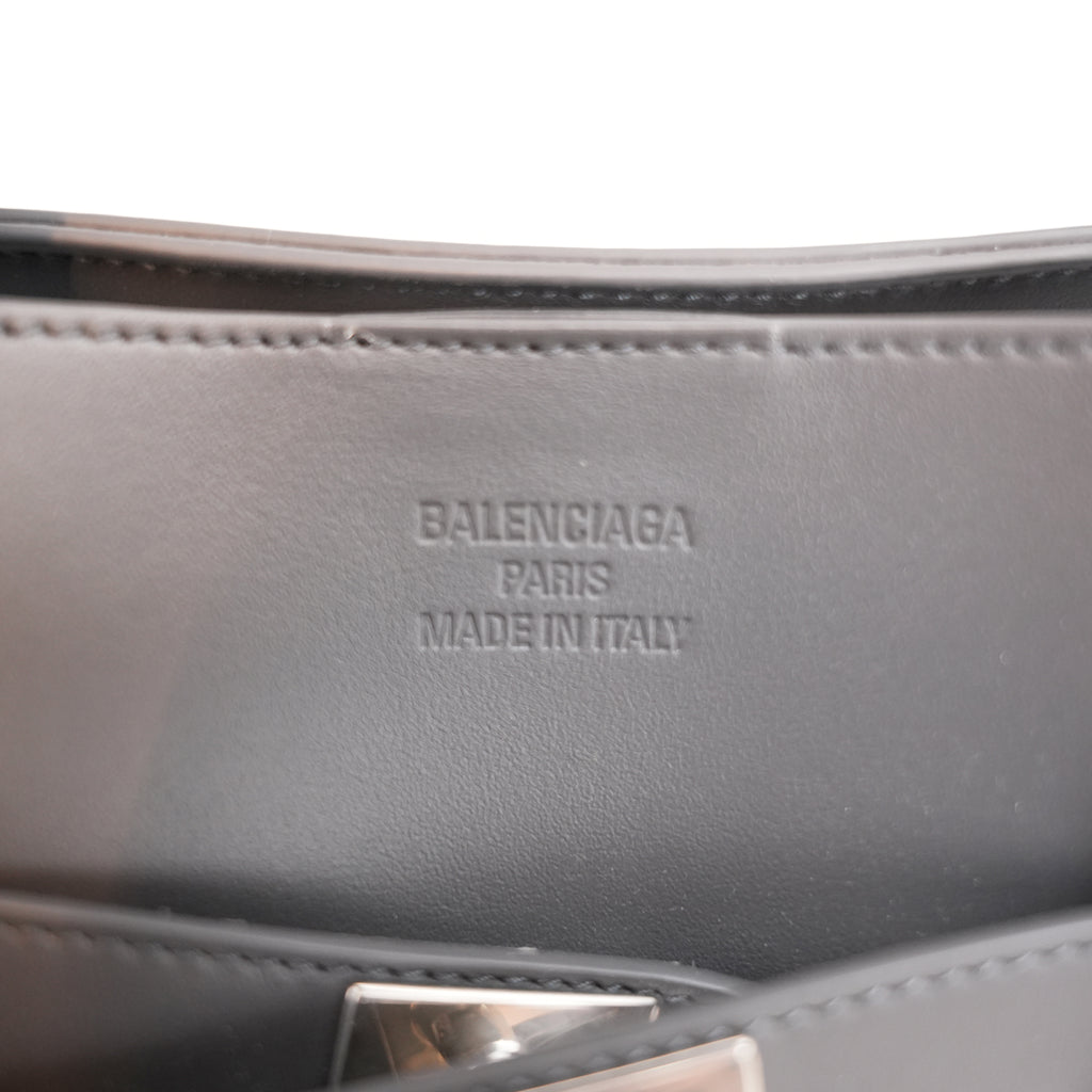 Balenciaga Bel Air Carry All Borsa Piccola in Pelle Grigia con Hardware Argento