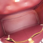 Balenciaga Bel Air Borsa Media in Pelle Bordeaux con Hardware Dorato