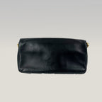 Saint Laurent Kate Tassel Clutch Black Leather YSL Logo Gold Chain Bag