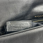 Saint Laurent Kate Tassel Clutch Black Leather YSL Logo Gold Chain Bag