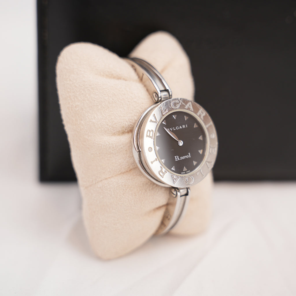 Bvlgari B.zero1 Stainless Steel Quartz Watch Black Dial 22mm