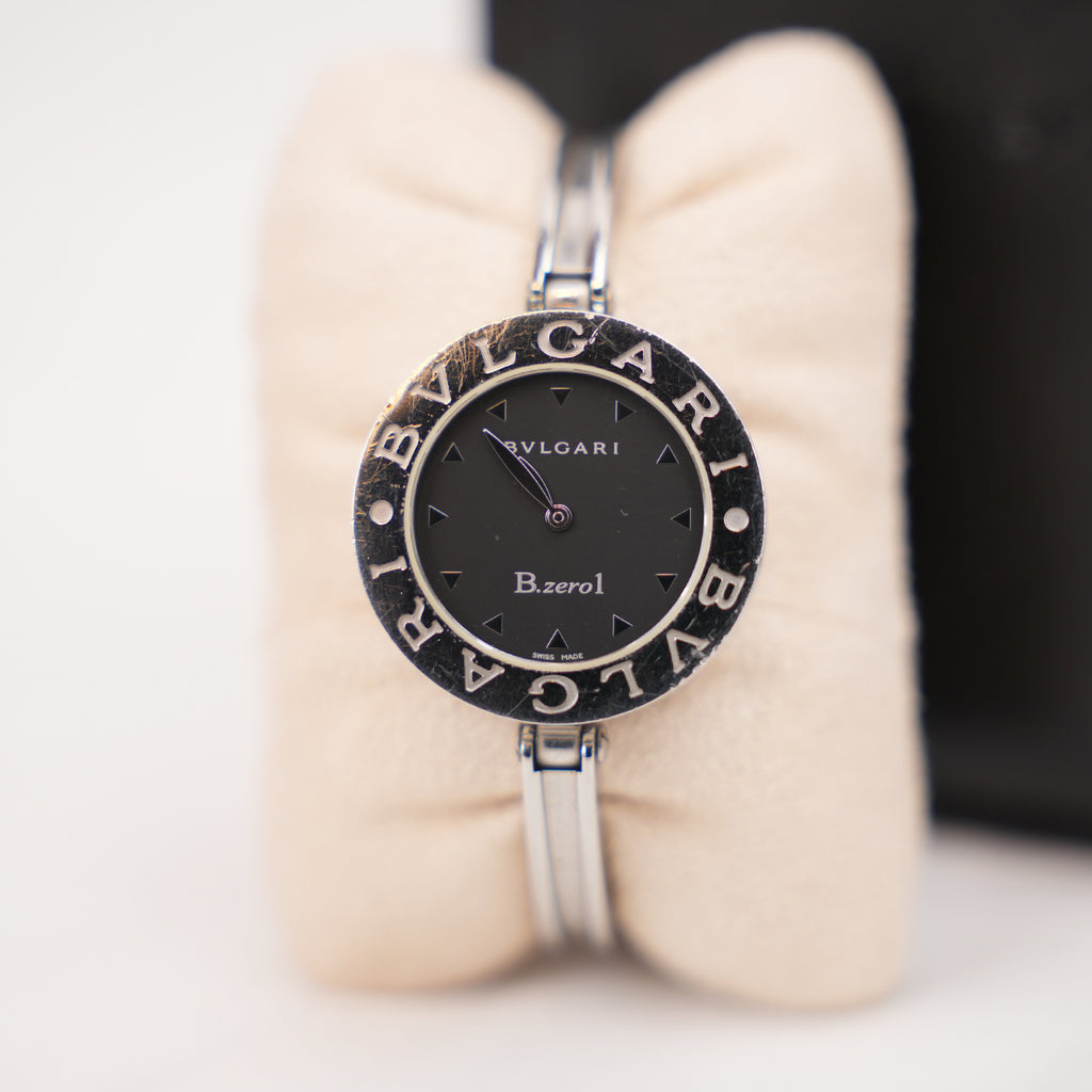 Bvlgari B.zero1 Stainless Steel Quartz Watch Black Dial 22mm