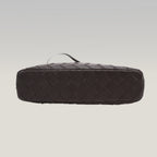 Bottega Veneta Beauty Case Intrecciato in Pelle Marrone