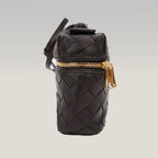 Bottega Veneta Beauty Case Intrecciato in Pelle Marrone