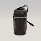 Bottega Veneta Beauty Case Intrecciato in Pelle Marrone