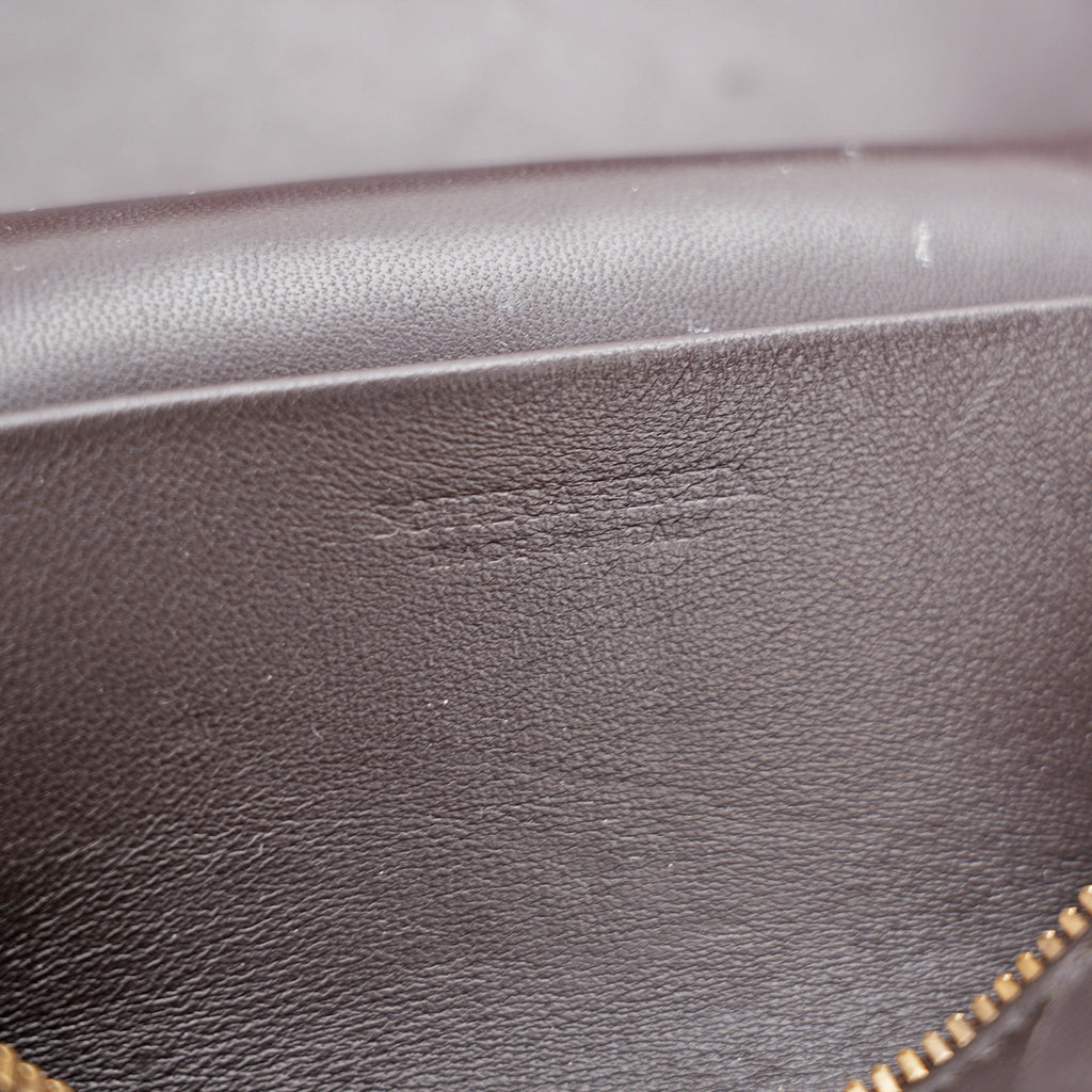 Bottega Veneta Beauty Case Intrecciato in Pelle Marrone