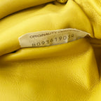 Borsa Bottega Veneta Mini Pouch Gialla in Pelle Intrecciata con Tracolla