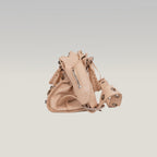 Balenciaga Neo Cagole Borsa Piccola in Pelle Arena Beige Nude con Borchie e Frange 26 cm