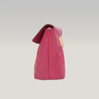 Burberry Leah Crossbody Bag Haymarket Check Beige e Rosa in Pelle e Tela Spalmata