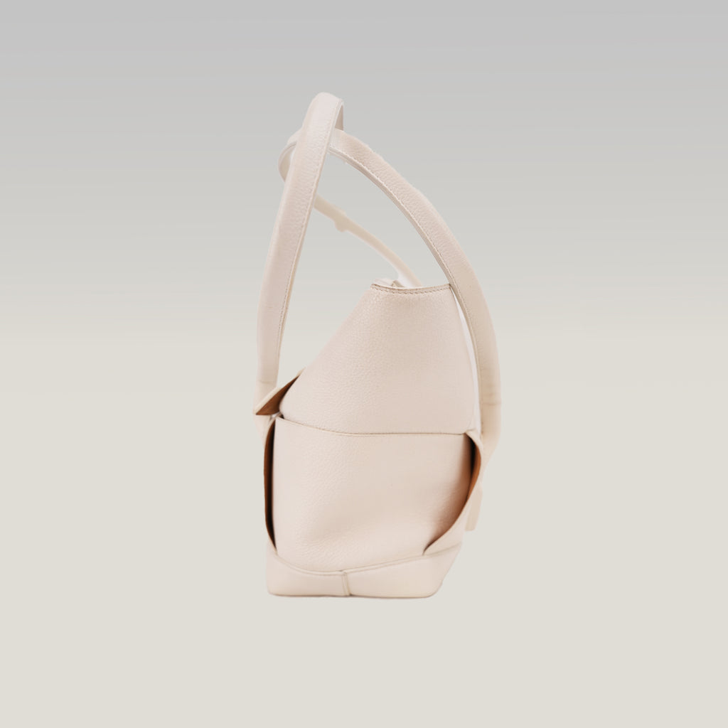 Bottega Veneta Arco Medium Tote Bag White Maxi Intrecciato Leather