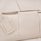 Bottega Veneta Arco Medium Tote Bag White Maxi Intrecciato Leather