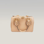 Chloé Paddington Borsa a Mano in Pelle Beige Nude con Lucchetto, Chiave e Dettagli Dorati