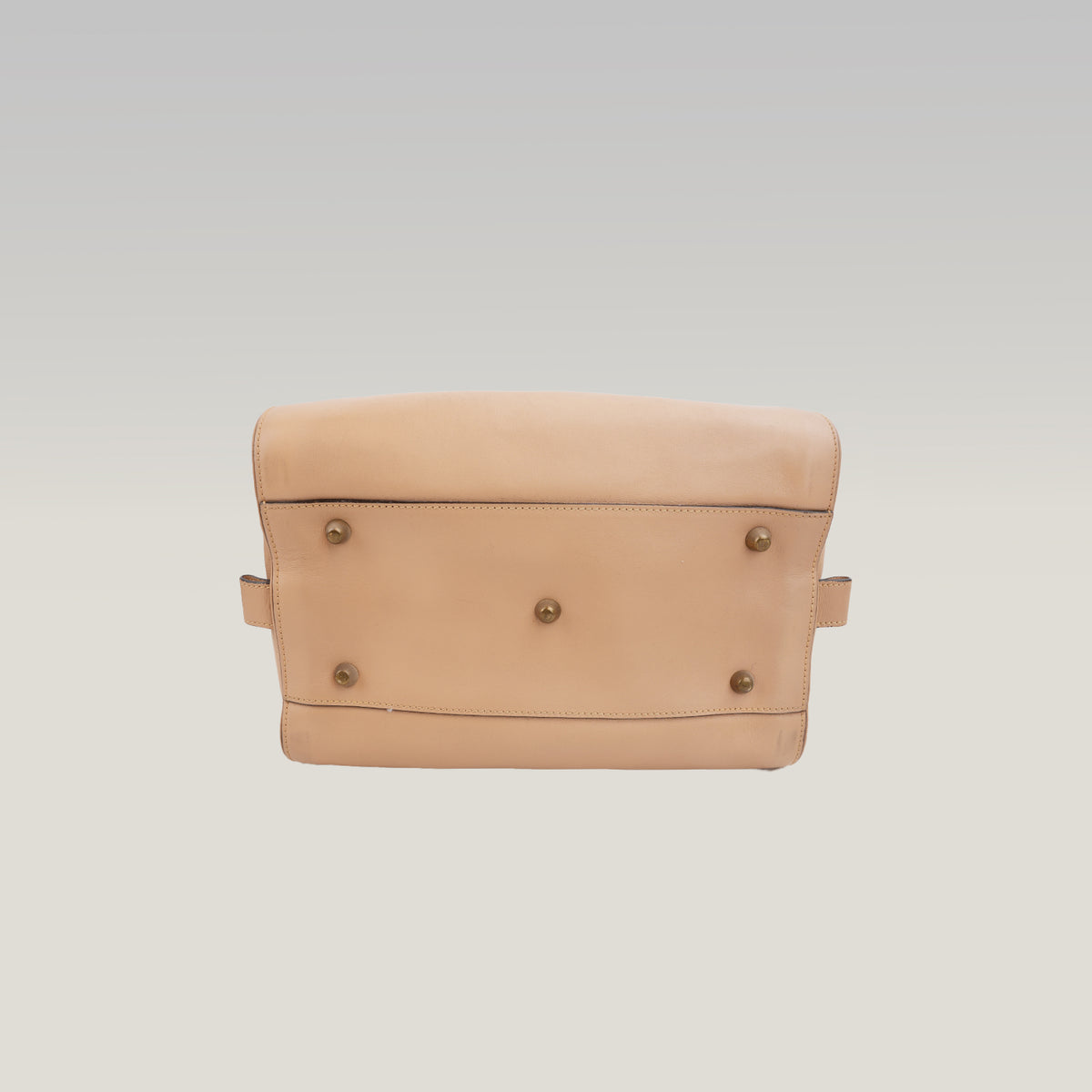 Chloé Paddington Borsa a Mano in Pelle Beige Nude con Lucchetto, Chiave e Dettagli Dorati