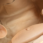 Chloé Paddington Borsa a Mano in Pelle Beige Nude con Lucchetto, Chiave e Dettagli Dorati