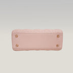Dior Lady Dior Small My ABCDior Pink Lambskin Cannage Bag con Charm Oro