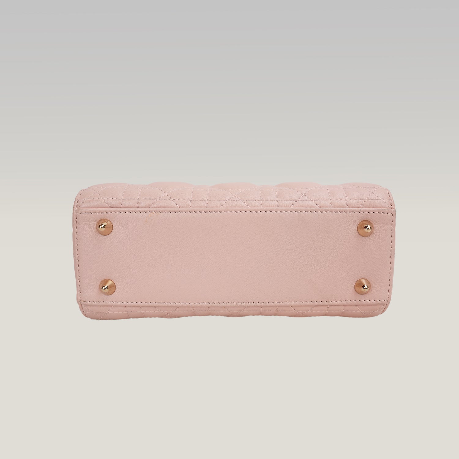 Dior Lady Dior Small My ABCDior Pink Lambskin Cannage Bag con Charm Oro