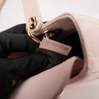 Dior Lady Dior Small My ABCDior Pink Lambskin Cannage Bag con Charm Oro