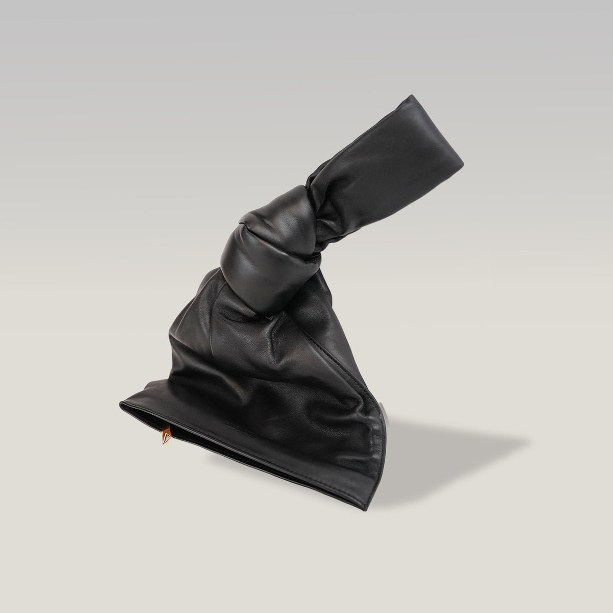 Bottega Veneta Mini Twist Nera in Pelle con Dettagli Dorati