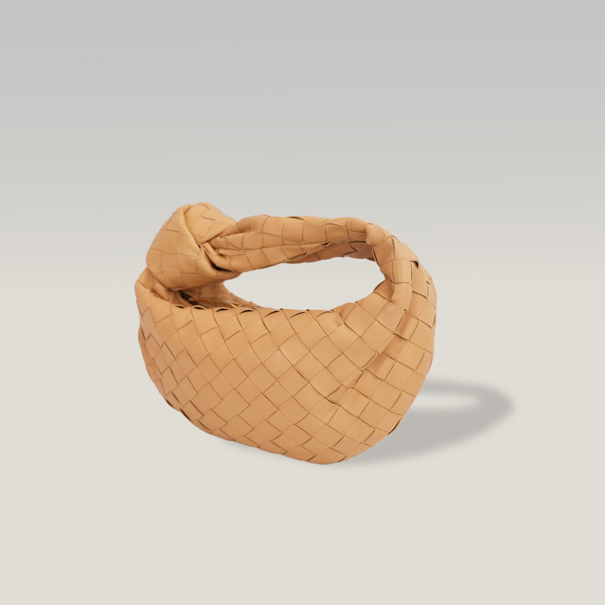 Bottega Veneta Jodie Mini Almond Beige Intrecciato Lambskin Bag