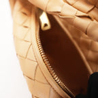 Bottega Veneta Jodie Mini Almond Beige Intrecciato Lambskin Bag