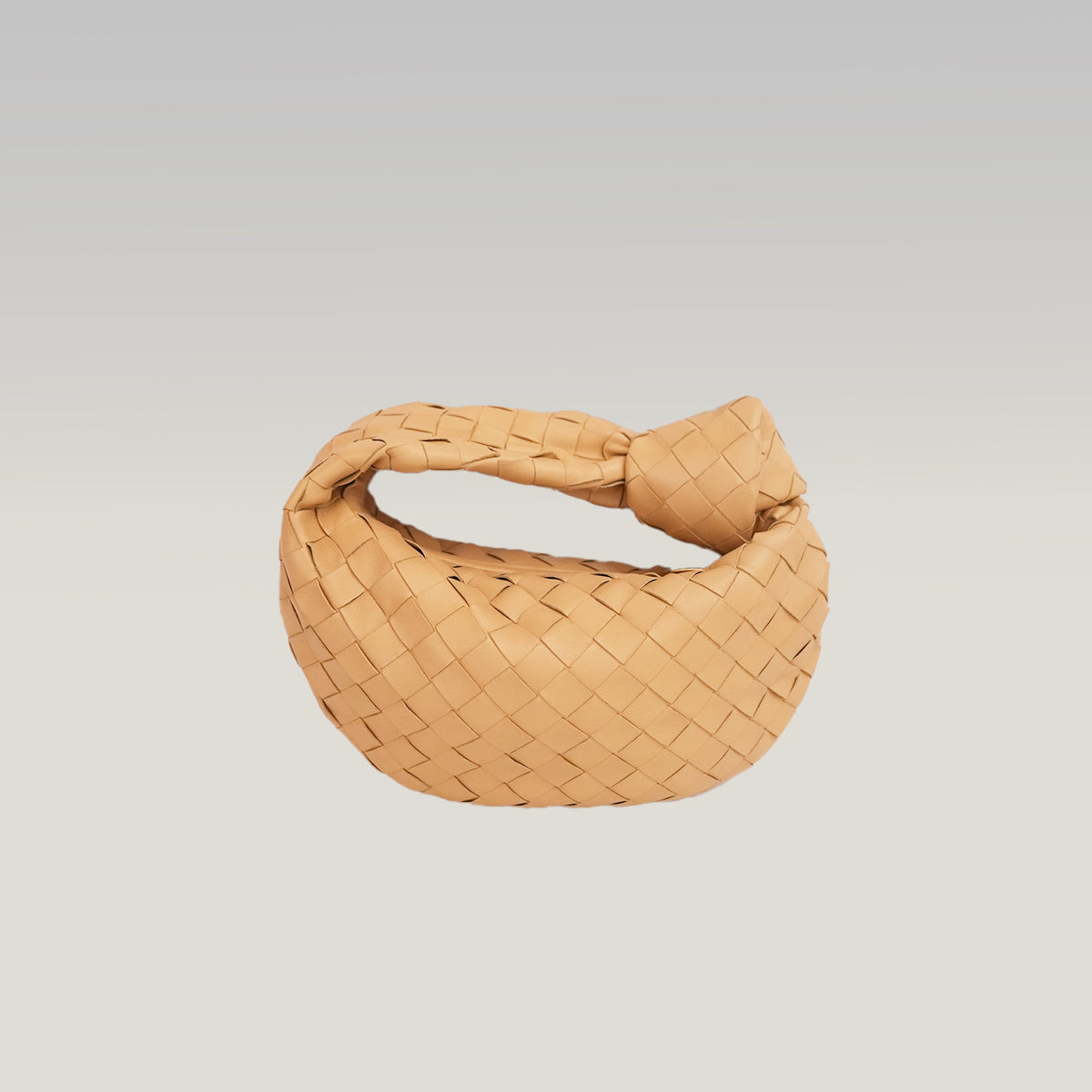 Bottega Veneta Jodie Mini Almond Beige Intrecciato Lambskin Bag
