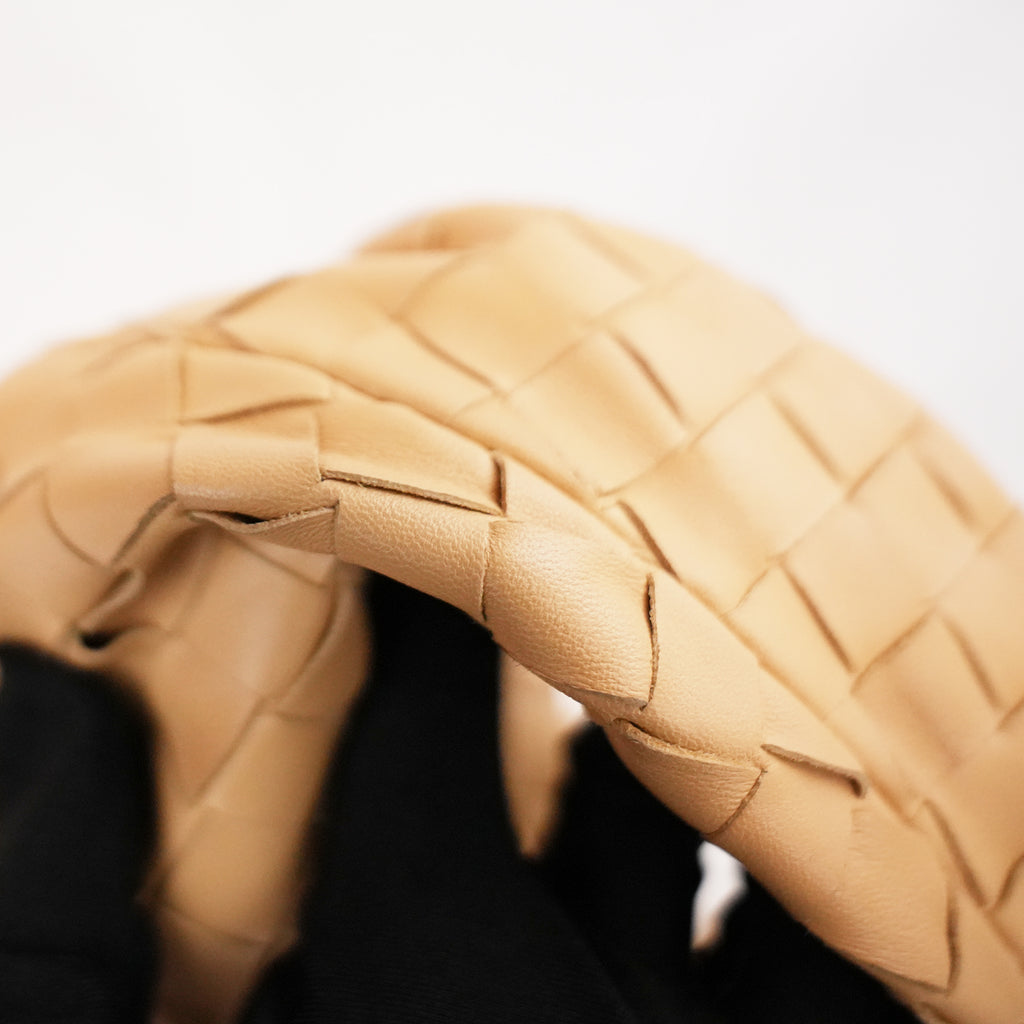 Bottega Veneta Jodie Mini Almond Beige Intrecciato Lambskin Bag