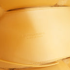 Bottega Veneta Arco Tote Media in Shearling Giallo Crema con Finiture in Pelle, Pochette e Dust Bag